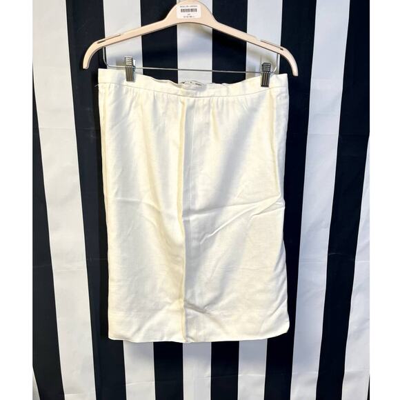 GIVENCHY NOUVELLE BOUTIQUE Classic High Rise Pencil Skirt in White Size 14 - Picture 5 of 11